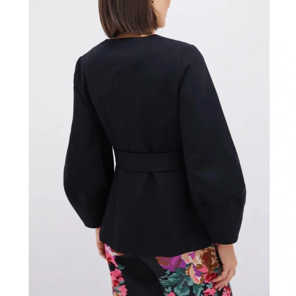 TUCKERNUCK Black Long Sleeve Structured Rhoda Tunic Top NEW - Picture 4 of 12
